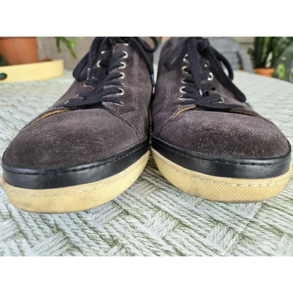Allen Edmonds Size 12 D Porter Derby Suede Dark Gray Sneakers Men's